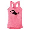 Multi-Color Sublimatable Ladies PosiCharge Electric Heather Racerback Tank Thumbnail