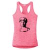 Multi-Color Sublimatable Ladies PosiCharge Electric Heather Racerback Tank Thumbnail