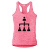 Multi-Color Sublimatable Ladies PosiCharge Electric Heather Racerback Tank Thumbnail