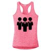 Multi-Color Sublimatable Ladies PosiCharge Electric Heather Racerback Tank Thumbnail