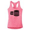 Multi-Color Sublimatable Ladies PosiCharge Electric Heather Racerback Tank Thumbnail