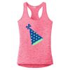 Multi-Color Sublimatable Ladies PosiCharge Electric Heather Racerback Tank Thumbnail