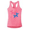Multi-Color Sublimatable Ladies PosiCharge Electric Heather Racerback Tank Thumbnail