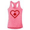 Multi-Color Sublimatable Ladies PosiCharge Electric Heather Racerback Tank Thumbnail