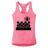 Multi-Color Sublimatable Ladies PosiCharge Electric Heather Racerback Tank Thumbnail