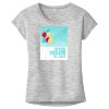 OCSO Multi-Colors Sublimatable Ladies PosiCharge Electric Heather Sporty Tee Thumbnail