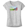 OCSO Multi-Colors Sublimatable Ladies PosiCharge Electric Heather Sporty Tee Thumbnail