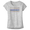 OCSO Multi-Colors Sublimatable Ladies PosiCharge Electric Heather Sporty Tee Thumbnail