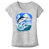 OCSO Multi-Colors Sublimatable Ladies PosiCharge Electric Heather Sporty Tee Thumbnail