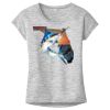 OCSO Multi-Colors Sublimatable Ladies PosiCharge Electric Heather Sporty Tee Thumbnail
