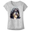 OCSO Multi-Colors Sublimatable Ladies PosiCharge Electric Heather Sporty Tee Thumbnail
