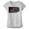 OCSO Multi-Colors Sublimatable Ladies PosiCharge Electric Heather Sporty Tee Thumbnail