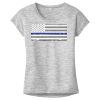 OCSO Multi-Colors Sublimatable Ladies PosiCharge Electric Heather Sporty Tee Thumbnail