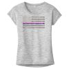 OCSO Multi-Colors Sublimatable Ladies PosiCharge Electric Heather Sporty Tee Thumbnail