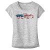 OCSO Multi-Colors Sublimatable Ladies PosiCharge Electric Heather Sporty Tee Thumbnail