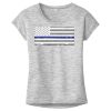 OCSO Multi-Colors Sublimatable Ladies PosiCharge Electric Heather Sporty Tee Thumbnail