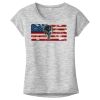 OCSO Multi-Colors Sublimatable Ladies PosiCharge Electric Heather Sporty Tee Thumbnail