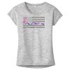 OCSO Multi-Colors Sublimatable Ladies PosiCharge Electric Heather Sporty Tee Thumbnail