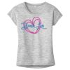 OCSO Multi-Colors Sublimatable Ladies PosiCharge Electric Heather Sporty Tee Thumbnail