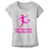 OCSO Multi-Colors Sublimatable Ladies PosiCharge Electric Heather Sporty Tee Thumbnail