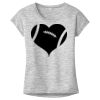 OCSO Multi-Colors Sublimatable Ladies PosiCharge Electric Heather Sporty Tee Thumbnail