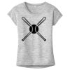 OCSO Multi-Colors Sublimatable Ladies PosiCharge Electric Heather Sporty Tee Thumbnail