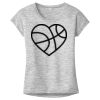 OCSO Multi-Colors Sublimatable Ladies PosiCharge Electric Heather Sporty Tee Thumbnail