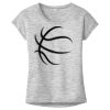 OCSO Multi-Colors Sublimatable Ladies PosiCharge Electric Heather Sporty Tee Thumbnail