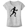 OCSO Multi-Colors Sublimatable Ladies PosiCharge Electric Heather Sporty Tee Thumbnail