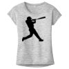 OCSO Multi-Colors Sublimatable Ladies PosiCharge Electric Heather Sporty Tee Thumbnail