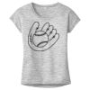 OCSO Multi-Colors Sublimatable Ladies PosiCharge Electric Heather Sporty Tee Thumbnail