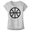 OCSO Multi-Colors Sublimatable Ladies PosiCharge Electric Heather Sporty Tee Thumbnail