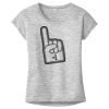OCSO Multi-Colors Sublimatable Ladies PosiCharge Electric Heather Sporty Tee Thumbnail