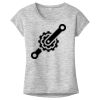 OCSO Multi-Colors Sublimatable Ladies PosiCharge Electric Heather Sporty Tee Thumbnail