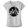 OCSO Multi-Colors Sublimatable Ladies PosiCharge Electric Heather Sporty Tee Thumbnail