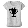 OCSO Multi-Colors Sublimatable Ladies PosiCharge Electric Heather Sporty Tee Thumbnail