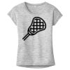 OCSO Multi-Colors Sublimatable Ladies PosiCharge Electric Heather Sporty Tee Thumbnail