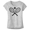 OCSO Multi-Colors Sublimatable Ladies PosiCharge Electric Heather Sporty Tee Thumbnail