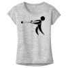 OCSO Multi-Colors Sublimatable Ladies PosiCharge Electric Heather Sporty Tee Thumbnail