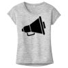 OCSO Multi-Colors Sublimatable Ladies PosiCharge Electric Heather Sporty Tee Thumbnail