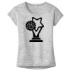 OCSO Multi-Colors Sublimatable Ladies PosiCharge Electric Heather Sporty Tee Thumbnail