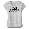OCSO Multi-Colors Sublimatable Ladies PosiCharge Electric Heather Sporty Tee Thumbnail
