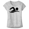 OCSO Multi-Colors Sublimatable Ladies PosiCharge Electric Heather Sporty Tee Thumbnail