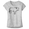 OCSO Multi-Colors Sublimatable Ladies PosiCharge Electric Heather Sporty Tee Thumbnail
