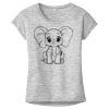 OCSO Multi-Colors Sublimatable Ladies PosiCharge Electric Heather Sporty Tee Thumbnail