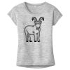 OCSO Multi-Colors Sublimatable Ladies PosiCharge Electric Heather Sporty Tee Thumbnail