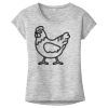 OCSO Multi-Colors Sublimatable Ladies PosiCharge Electric Heather Sporty Tee Thumbnail