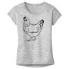 OCSO Multi-Colors Sublimatable Ladies PosiCharge Electric Heather Sporty Tee Thumbnail