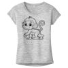 OCSO Multi-Colors Sublimatable Ladies PosiCharge Electric Heather Sporty Tee Thumbnail