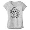 OCSO Multi-Colors Sublimatable Ladies PosiCharge Electric Heather Sporty Tee Thumbnail